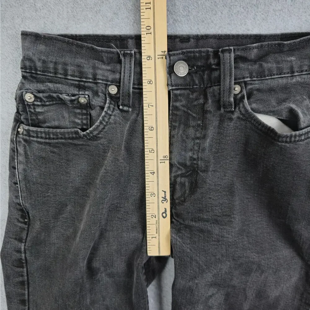 Levi's 514 Mens 27x28 Black Straight Fit Jeans